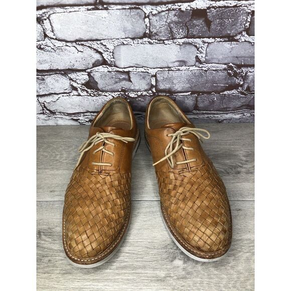 THOROCRAFT ROSS Brown Woven Leather Oxfords Lace Up Shoes Men’s Sz 43EU/10M US main image 11